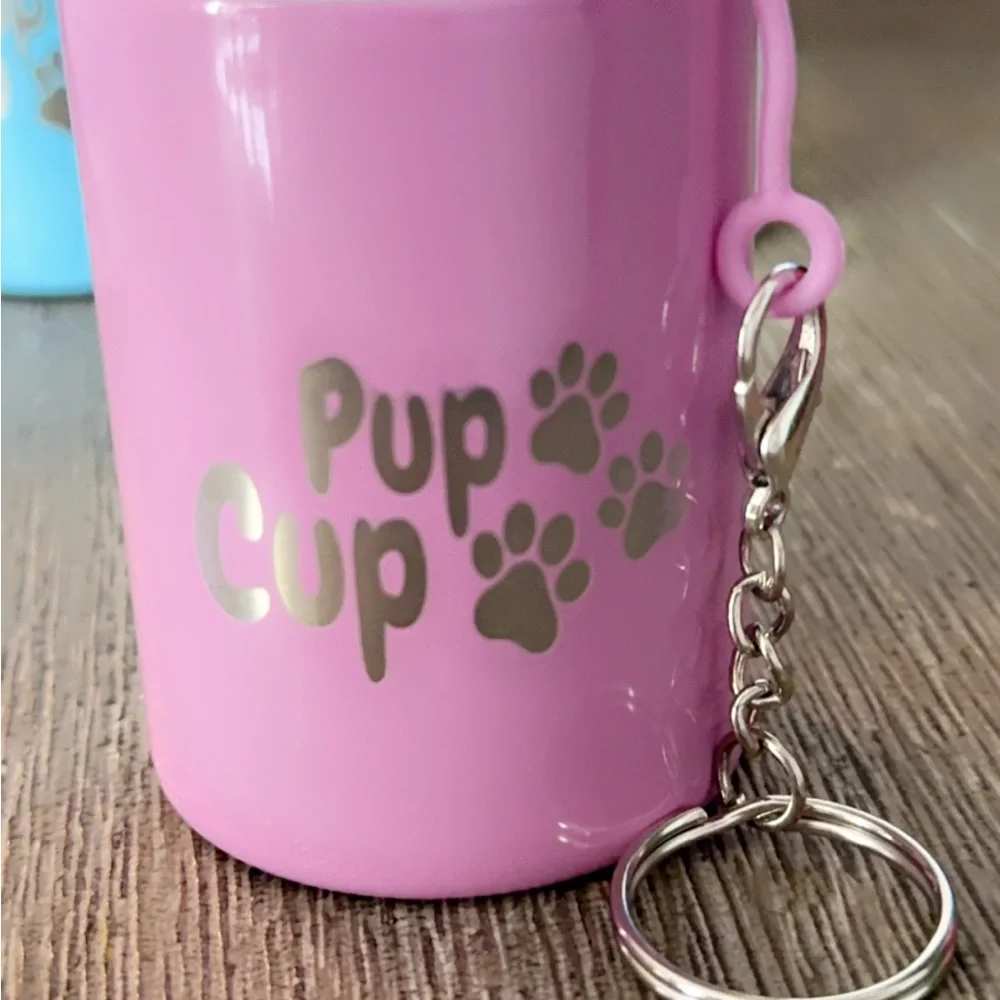 3 oz Pup Cup’s with keychain attached. Assorted colors available. Personalize